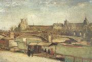 The Pont du Carrousel and the Louvre (nn04) Vincent Van Gogh
